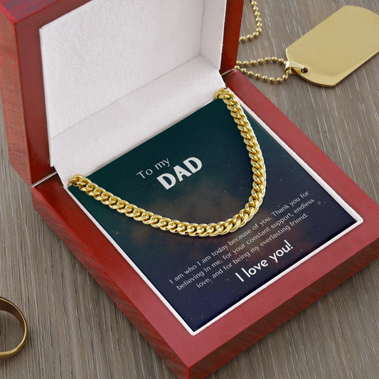 To my Dad, because of you! | Cuban Link Chain Necklace